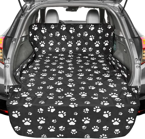 Vista 11 de Forro de carga SUV para perros - Funda para maletero para SUV con protector de solapa para parachoques A-Negro