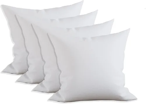 Vista 13 de Elegant Comfort Paquete de 2 rellenos de almohada de poliéster y algodón, relleno de fibra siliconada, 12 x 12, color blanco, 2