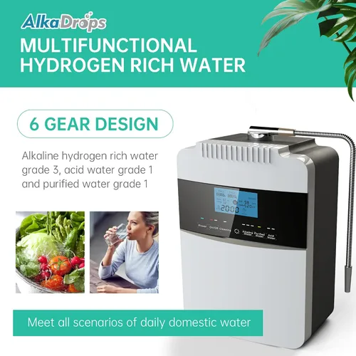 Vista 8 de Máquina purificadora de agua ionizador de agua ORP+500 a -800 PH 2.5-11.2 Ácido alcalino Agua El mejor sistema de filtración de agua alcalina