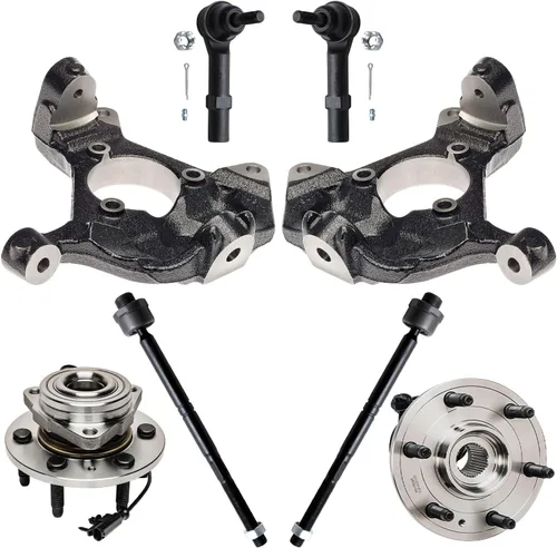 Vista 54 de Detroit Axle - Kit de nudillos traseros izquierdo FWD para Hyundai Santa Fe 2007-2009 Veracruz 2007-2012, reemplazo del conjunto de cojinete