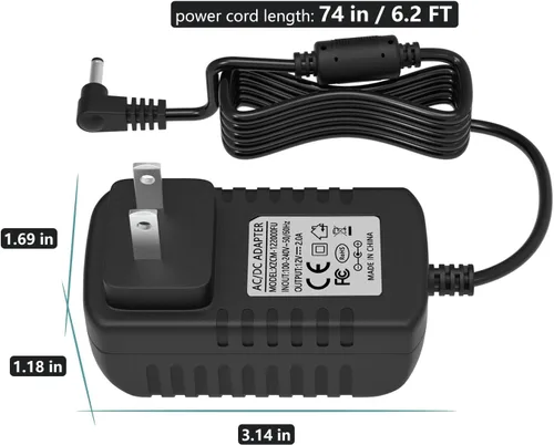 Vista 2 de Cargador portátil de 12V 2A para Gateway Laptop GWTC116-2BL GWTN156-11BK GWTC116-2BK GWNC21524-BL GWTC116 GWTN156 GWTN116 GWNC21524 GWTN133 GWTN141