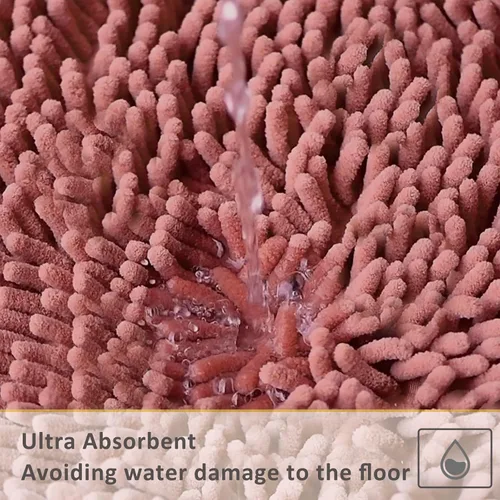 Vista 7 de Juego de alfombras de baño de 3 piezas, tapetes de baño para baño antideslizantes, alfombras de baño de felpilla gruesa, suaves y absorbentes, juego