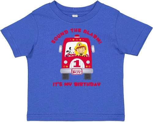 Vista 6 de inktastic Fire Truck 1st Birthday Boy Baby T-Shirt 0020 Blanco
