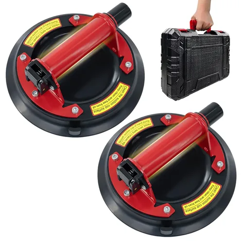 Vista 7 de Paquete de 2 ventosas de vidrio de 8 pulgadas para levantar vidrio grande, carga máxima de 880 libras, ventosas resistentes para vidrio, azulejos