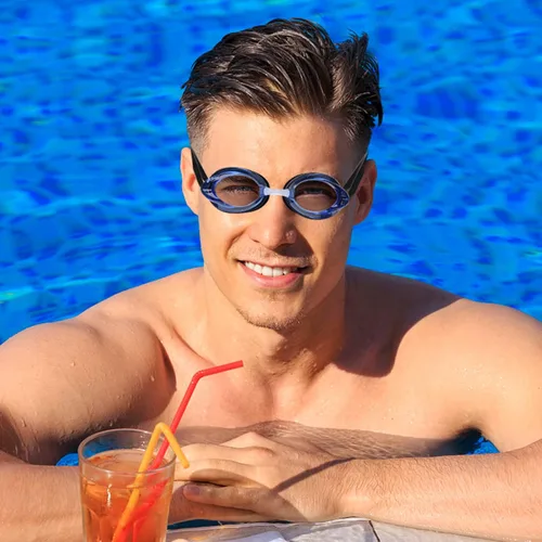 Vista 2 de Zetaproswim School Gafas de natación, gafas de natación para adultos, mujeres y hombres, antivaho anti-UV, sin fugas, 1 paquete