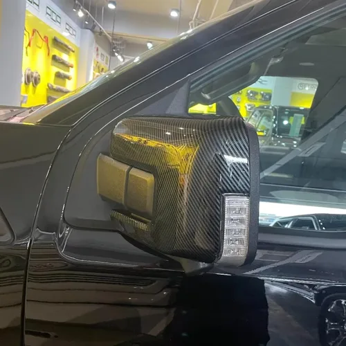 Vista 4 de Cubierta de la tapa del espejo lateral de la revisión del coche trasero para Ford F150 F-150 2021 2022 2023 Accesorios exteriores Decoración 2PCS