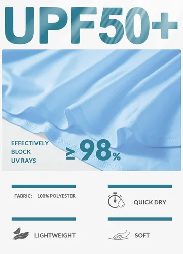 Vista 3 de baleaf Camiseta de protección solar con capucha para mujer, con protección solar UPF 50+, manga larga, protección UV, protección contra erupciones