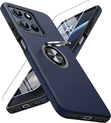 Vista 24 de JAME for Motorola Edge 2025 Case with Ring Stand Slim Shockproof Phone Case Cubierta de doble capa de grado militar resistente a prueba de golpes