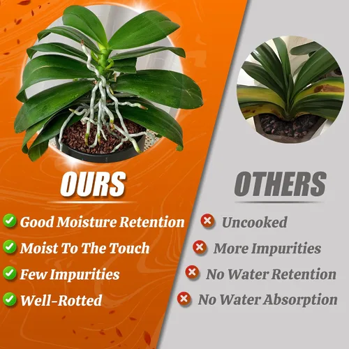 Vista 5 de AVALUTION Corteza para macetas de orquídeas: corteza de orquídea orgánica de 3 cuartos para plantas, todos los chips de madera de corteza de pino