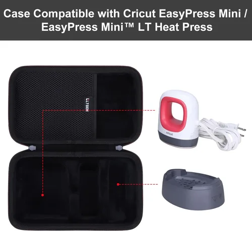 Vista 5 de Funda compatible con la prensa de calor Cricut EasyPress Mini/Mini™ LT, estuche de viaje duro para prensa de calor Cricut EasyPress Mini/Mini™ LT