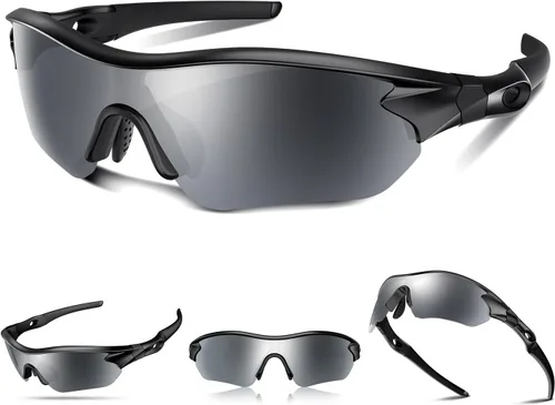 Vista 18 de Gafas de sol deportivas polarizadas para hombres y mujeres, jóvenes, béisbol, correr, pesca, tenis, golf, ciclismo, conducción, motor TAC UV400 TR90