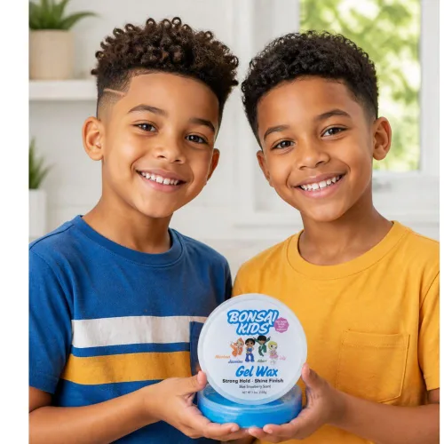 Vista 3 de Bonsai Kids - Cera de gel para el cabello para niños, agarre fuerte para niños pequeños y niños, domina los volantes, colas de caballo, moños