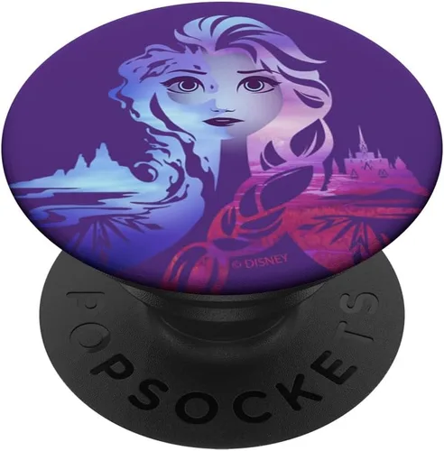 Vista 6 de Disney Frozen 2 Elsa Split Gradient Retrato PopSockets MagSafe PopGrip para iPhone