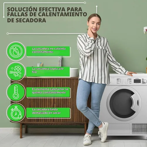 Vista 6 de 279838 Elemento calefactor para secadora – Bobina de níquel cromo mejorada al 95%, probada en laboratorio de Estados Unidos – Compatible