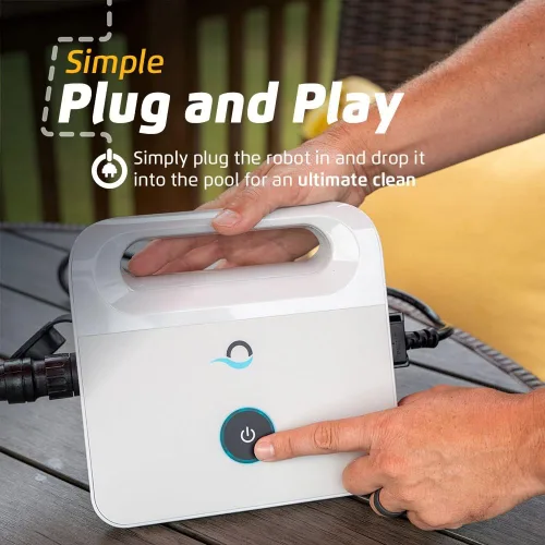 Vista 17 de Dolphin E10 - Aspiradora robótica automática para piscina, cepillo de limpieza activo, acceso a filtros de carga superior, ideal para piscinas sobre