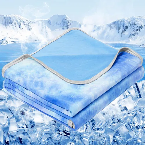Vista 12 de inhand Manta refrescante de tamaño individual (60 x 80 pulgadas), mantas refrescantes para personas que duermen con calor, absorbe el calor