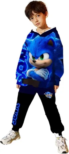 Vista 2 de JJSMCG Kids HoodieBoys And Girls HoodiesAnime Tracksuit Suit Set