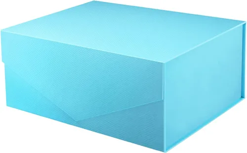 Vista 10 de PACKHOME Caja de regalo grande con tapa de 13.5 x 9 x 4.1 pulgadas, resistente caja de regalo plegable con cierre magnético