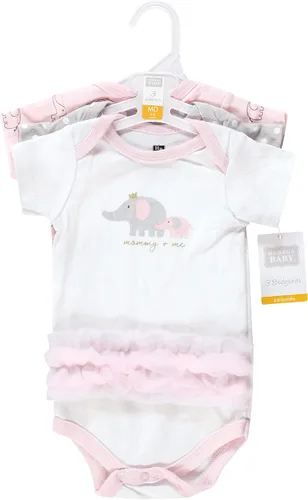 Vista 181 de Hudson Baby baby-girls Cotton Bodysuits 3-pack