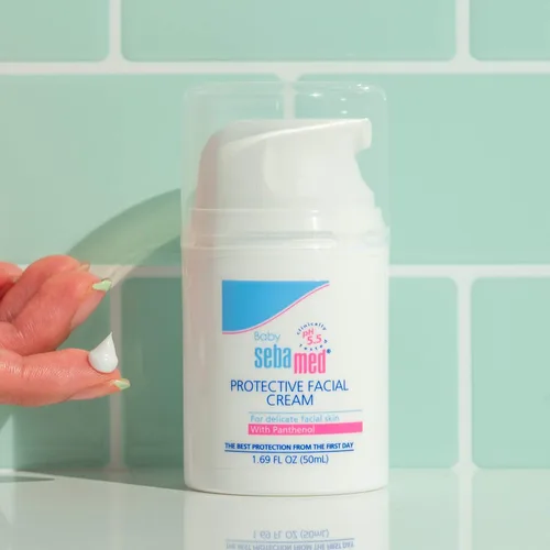 Vista 5 de Sebamed Crema facial protectora para bebés ultra suave suave hidratante facial para pieles delicadas (1.7 fl oz)