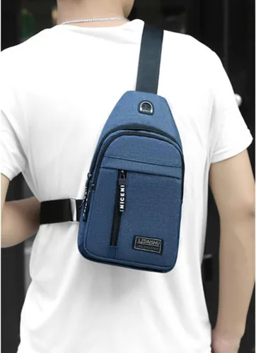 Vista 5 de MUHBIJO 1 bolsa bandolera para hombre, bolso cruzado, mochila antirrobo, bolsa cruzada de hombro para hombres y mujeres