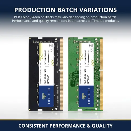 Vista 6 de Timetec Premium 8GB DDR4 2400MHz (DDR4-2400) PC4-19200 (PC4-2400T) sin ECC sin búfer 1.2V CL17 1Rx8 de rango único 260 pines SODIMM, módulo