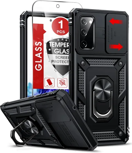 Vista 61 de LeYi Funda para Samsung Galaxy A05 (no compatible con A05S) con protector de pantalla y protector de lente de cámara, funda resistente de grado Negro
