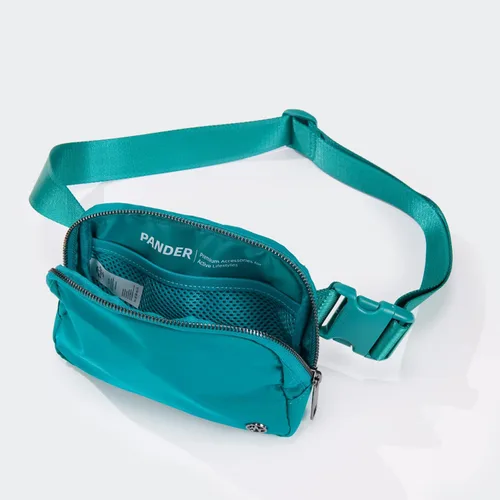Vista 5 de Pander Everywhere - Riñonera para mujer, cangureras de moda, bolsas cruzadas, bolsa de cinturón para todas partes con correa ajustable, Verde Kelly