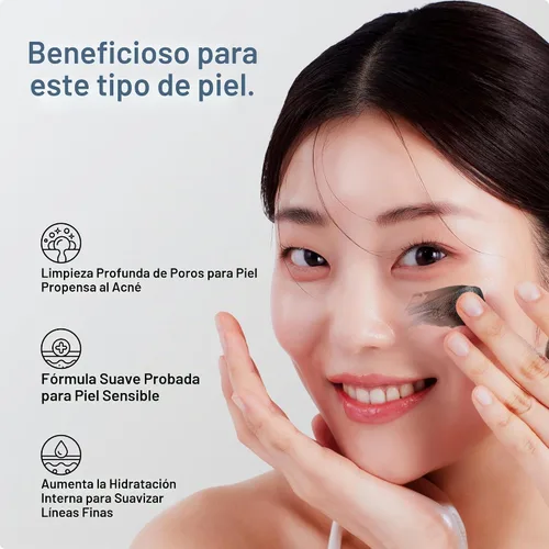 Vista 6 de Bálsamo limpiador de carbón coreano, removedor de maquillaje