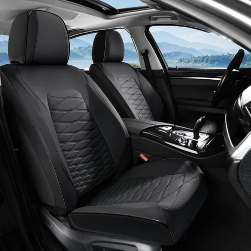 Vista 26 de Fundas de asiento delantero de automóvil, fundas de asiento de cuero para automóviles, protector de asiento de automóvil, impermeable, transpirable