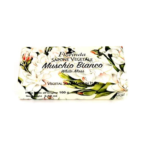 Vista 3 de Florinda Magic of Flowers - Barra de jabón vegetal de musgo blanco, 3.53 oz, 3.5 onzas