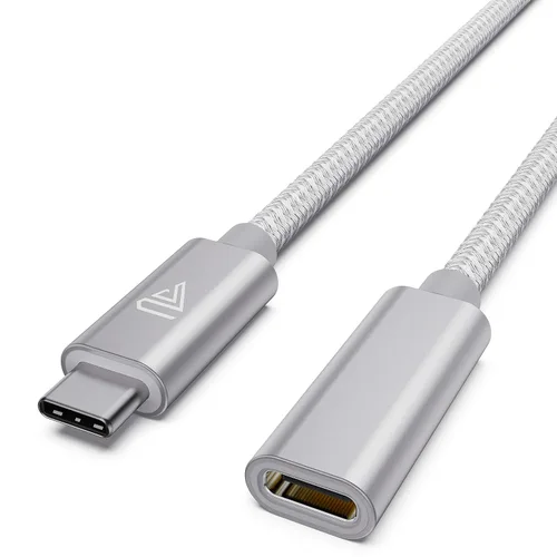 Vista 9 de Faracent Cable de extensión USB C (20Gbps/240W/1FT/0.3M), USB 3.2 tipo C 3.1 macho a hembra, extensión de carga y sincronización para iPhone 16 15