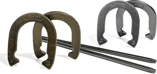 Vista 7 de Franklin Sports Conjunto de Herraduras Intermedio Backyard, Beach + Lawn Play, Forged Scoring Stakes, Weather Resistant Construction, Rain or