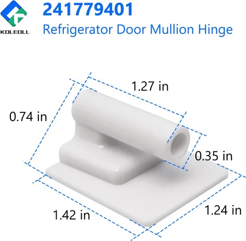 Vista 2 de Paquete de 2 bisagras para puerta de refrigerador 241779401 compatibles con Frigidaire Electrolux Kenmore reemplaza 1512662 AP4393564 PS2358752
