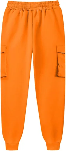 Vista 4 de Bolsillos Pantalones chándal Mujer sólido Cintura elástica Pantalones Largos deportivos Pantalone básicos cómodos