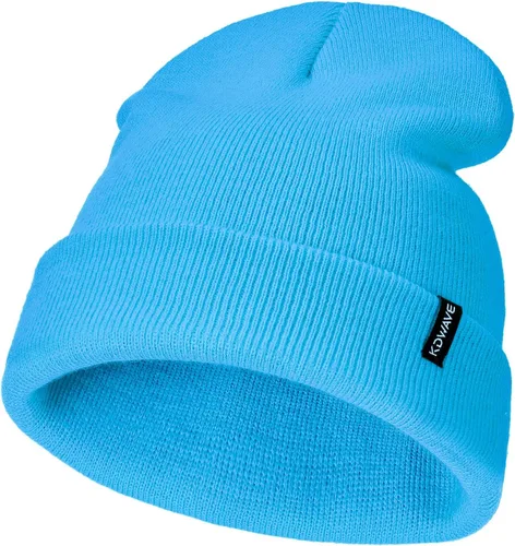 Vista 36 de Gorros de lana para mujeres y hombres, unisex, de punto suave, con puños, diseño de calavera, elástico, color sólido, sombreros de invierno