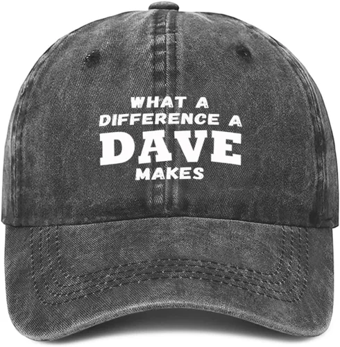 Vista 12 de What A Differences A Dave Makes Hat Gorra de béisbol Sombreros para hombres Sombrero ajustable