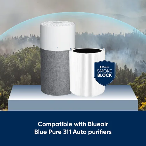 Vista 2 de BLUEAIR Blue Pure 311 Auto SmokeBlock - Filtro de repuesto genuino, carbono extra que captura el 99.99% del humo de incendios forestales, se adapta