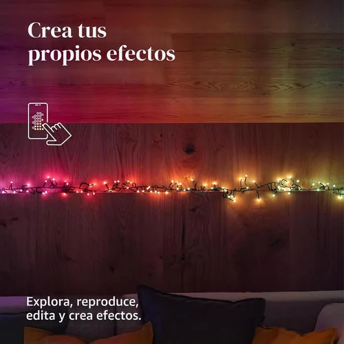 Vista 3 de Twinkly TWC400STP - Tira de 400 luces LED RGB multicolor, controladas por aplicación, para Navidad, con cable verde (19.5 pies), compatibles con IoT