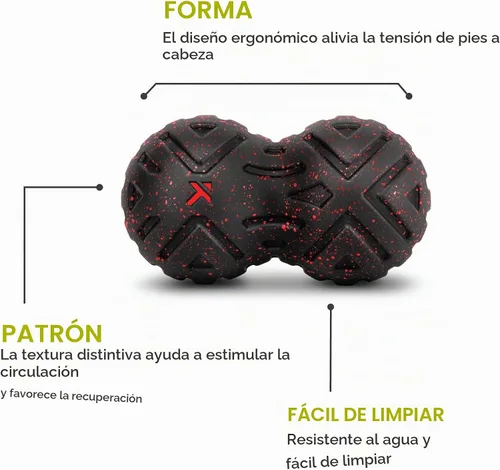 Vista 4 de Trigger Point Performance TriggerPoint - Pelota de masaje doble universal con rodillo texturizado de 8 pulgadas