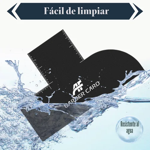 Vista 5 de Tarjeta de mejora para barberos con indicadores de medición, herramienta de línea de peluquería reutilizable y herramienta de modelado de línea