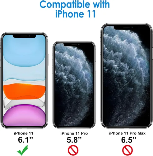 Vista 2 de JETech Funda tipo cartera para iPhone 11 de 6.1 pulgadas, a prueba de golpes, de piel sintética, magnética, con tarjetero y función de soporte, Negro