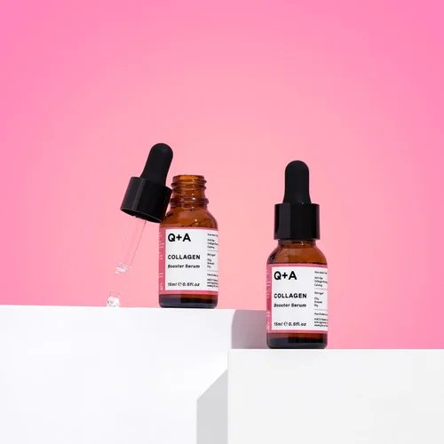 Vista 6 de Q+A Suero potenciador de colágeno (0.5 fl oz), suero facial de colágeno, cuidado de la piel con extractos de algas, suaviza, rellena e hidrata