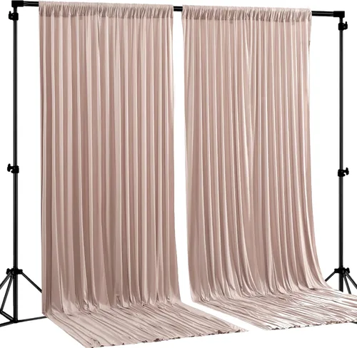 Vista 56 de Cortinas de Fondo Beige - Cortinas de Poliéster Sin Arrugas para Fotografía, Cortinas de Fondo para Fiestas, para Decoraciones de Baby Shower