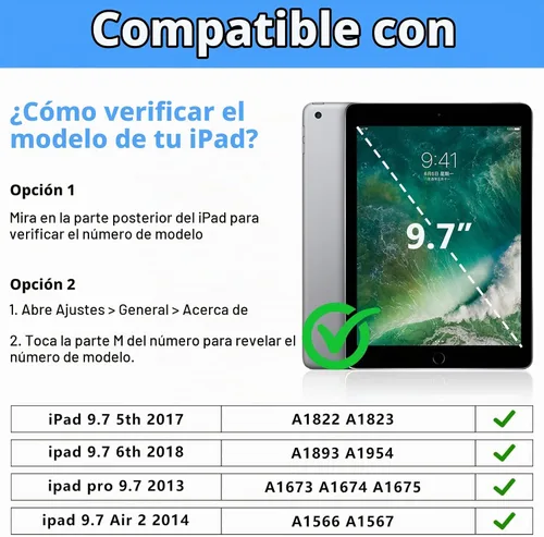 Vista 2 de ROISKIN Funda para iPad de 6ª y 5ª generación de 9.7 pulgadas, Pro 9.7, Air 2 con soporte giratorio 360 y correa de mano