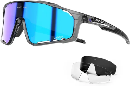 Vista 16 de KAPVOE 3 Lens Cycling Sunglasses Men Women K76