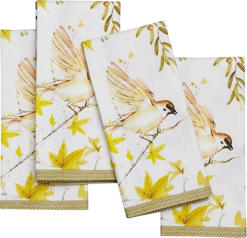 Vista 108 de Maison d' Hermine Juego de 4 servilletas de tela 100% algodón, suaves y duraderas, servilletas cuadradas reutilizables para uso diario, lavables