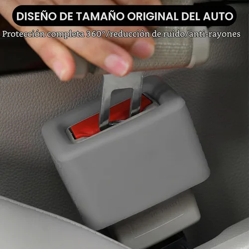 Vista 6 de Ohleats 2 piezas de soporte para hebilla de cinturón de seguridad, hebilla de silicona que eleva el cinturón de seguridad para facilitar el acceso