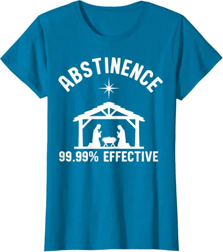 Vista 68 de Abstinence 99.99 Percent Effective Nativity Christmas Joke T-Shirt