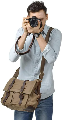 Vista 2 de FANDARE Nuevo bolso de mensajero vintage bolso de mano bolso de viaje casual bolso de hombro